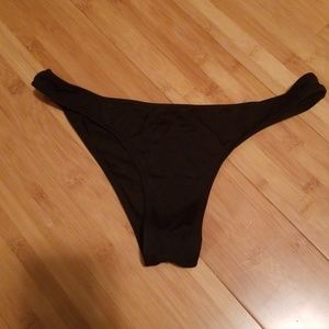 Victoria's Secret Black Ruched Ckeey Swim Bottoms